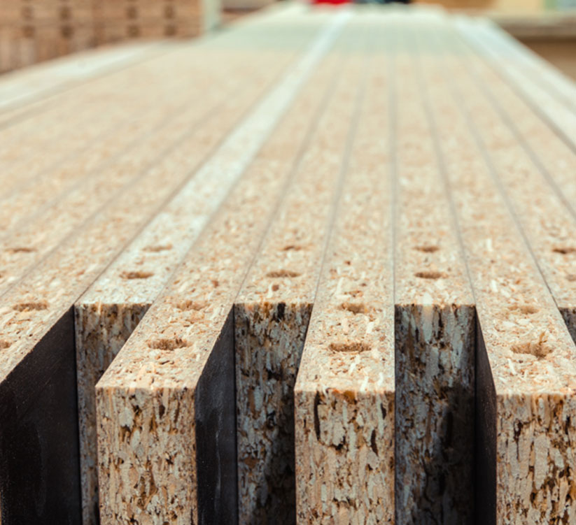 Particle-Board-Drilled-and-Cut Custom Wood Panels: Particle Board Drilled and Cut